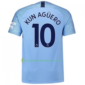Günstige Fußballtrikots Manchester City Kun Aguero 10 2018-2019 Kurzarm Heimtrikotsatz kaufen